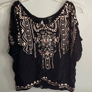 F21 Cold Shoulder Open Back Top